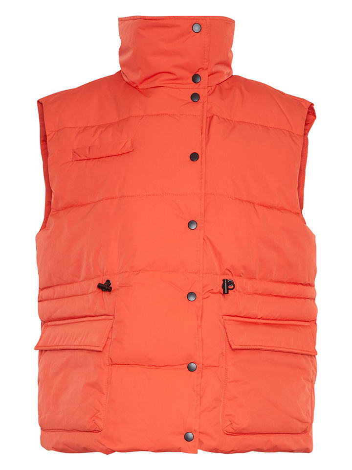 MOSS COPENHAGEN Kamizelka pikowana "Pavinaria" w kolorze pomarańczowym rozmiar: S/M