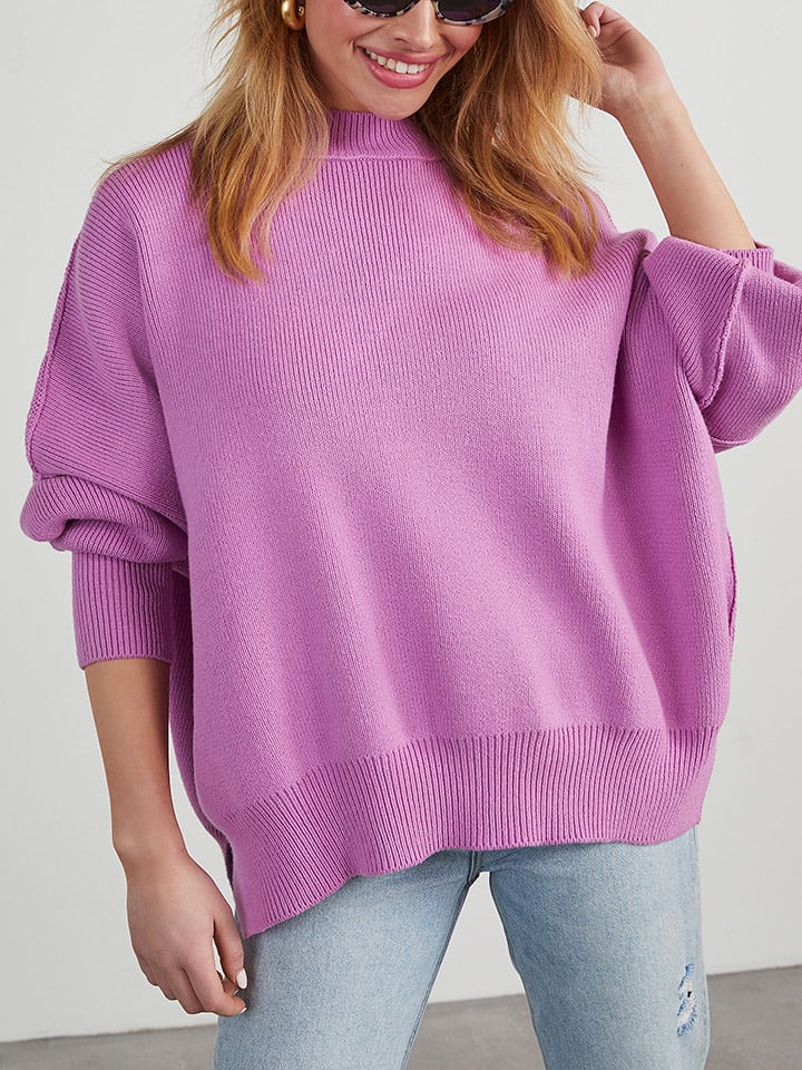 Milan Kiss Sweter w kolorze fioletowym rozmiar: S