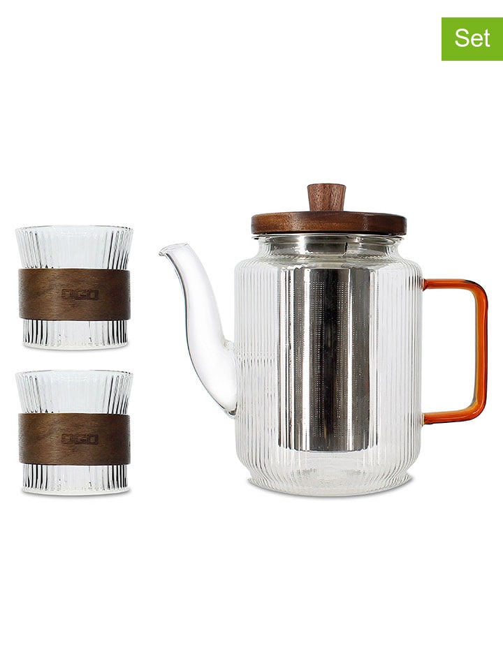 Ogo Living 3-częściowy zestaw w kolorze brązowym do herbaty rozmiar: onesize