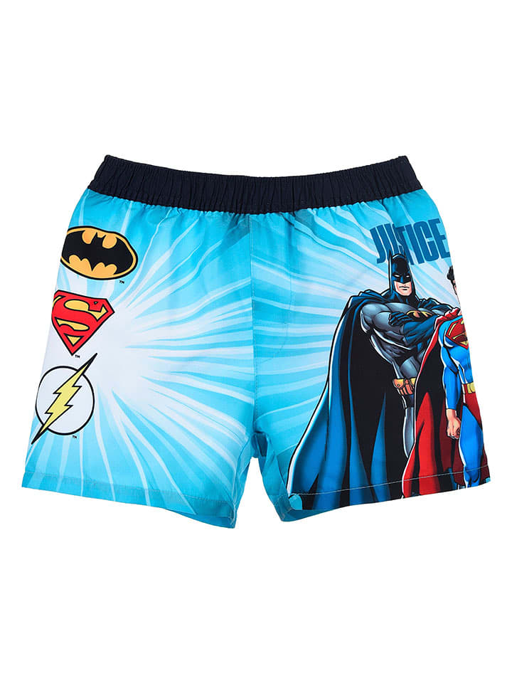 Justice League Szorty kąpielowe "Liga Sprawiedliwości" w kolorze błękitnym rozmiar: 104
