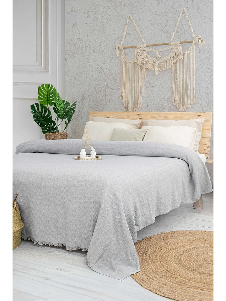 Colourful Cotton Narzuta w kolorze szarym rozmiar: 220x240 cm