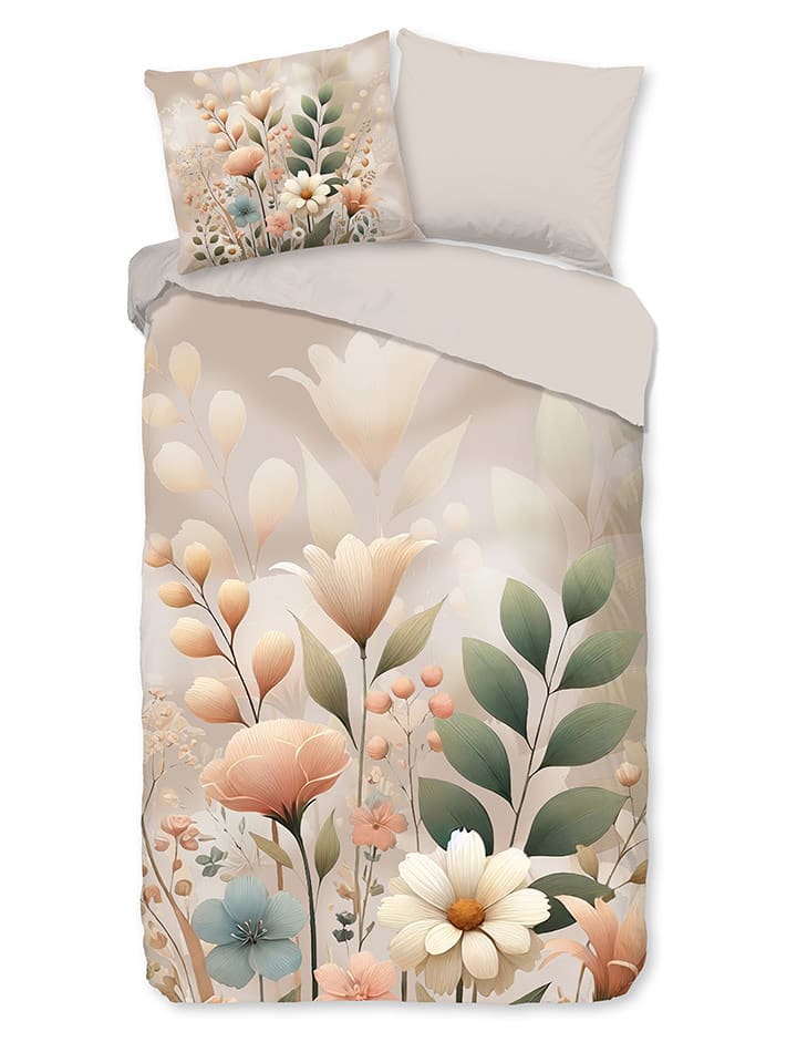 Good Morning Komplet pościeli "Ingrid" w kolorze beżowym rozmiar: 135x200 cm