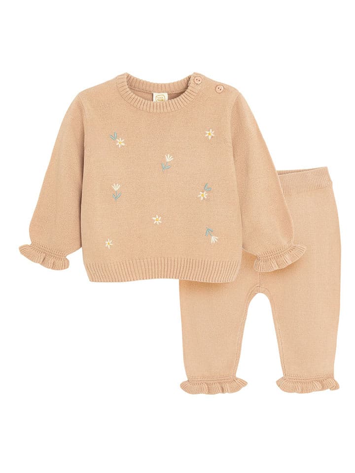 COOL CLUB 2-częściowy zestaw w kolorze beżowym rozmiar: 98