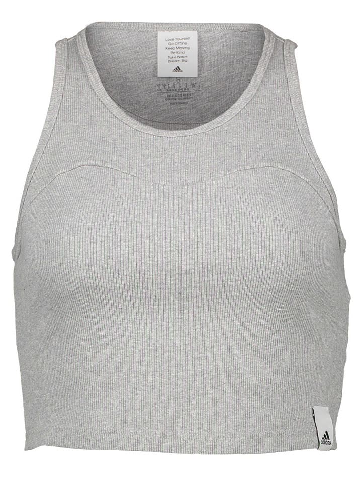 adidas Top w kolorze szarym rozmiar: S