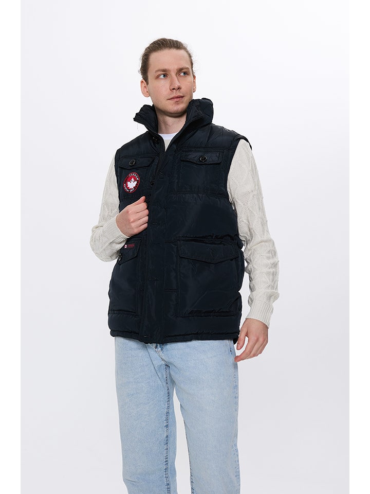 CANADA weather gear Kamizelka pikowana w kolorze czarnym rozmiar: M
