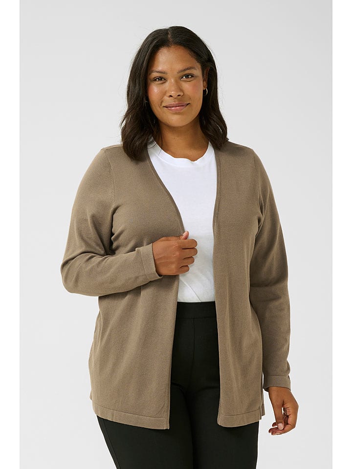 Kaffe Kardigan "Farsia" w kolorze jasnobrązowym rozmiar: L