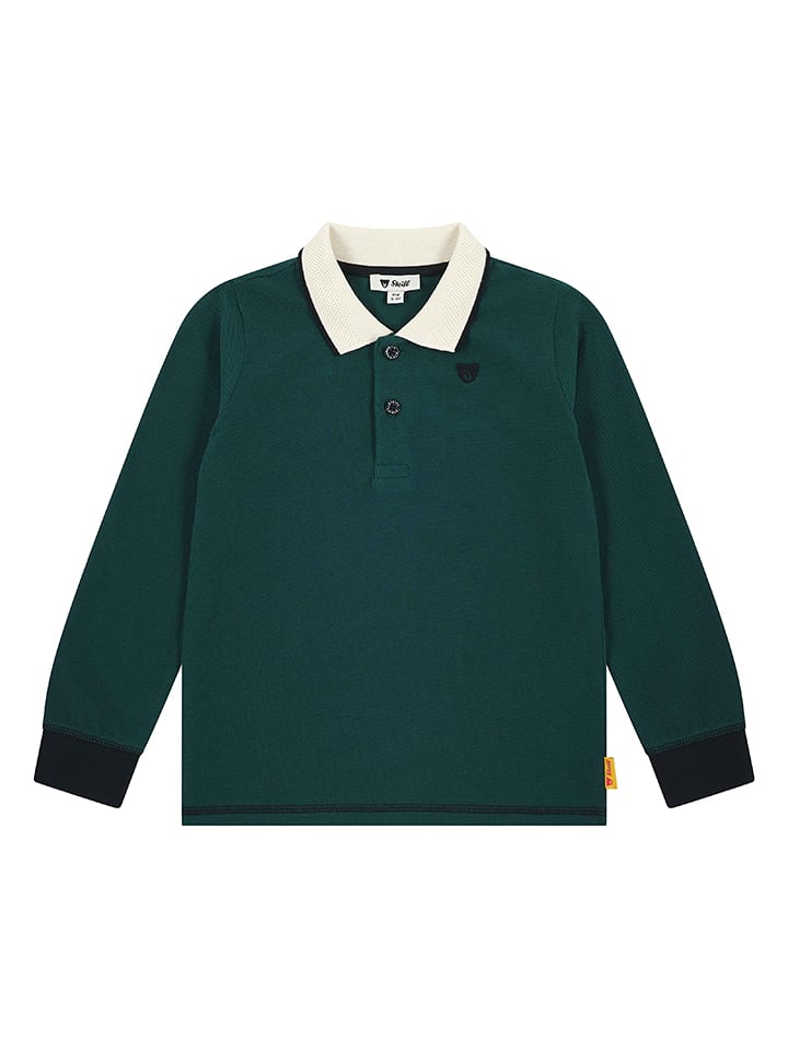 Steiff Koszulka polo w kolorze zielonym rozmiar: 98