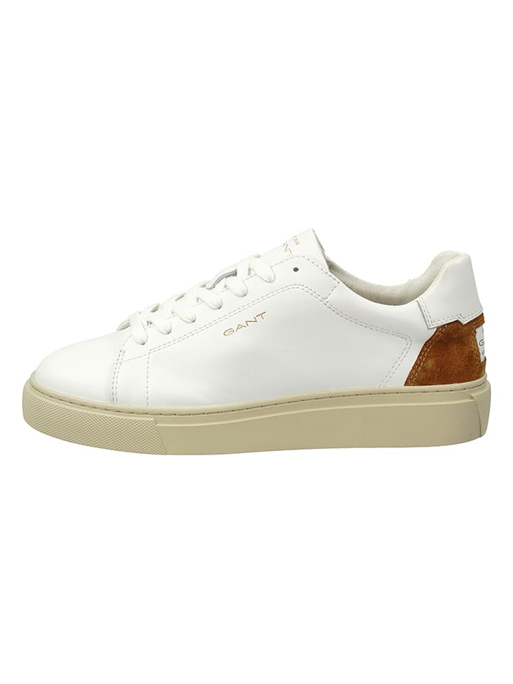 GANT Footwear Skórzane sneakersy "Julice" w kolorze biało-jasnobrązowym rozmiar: 40