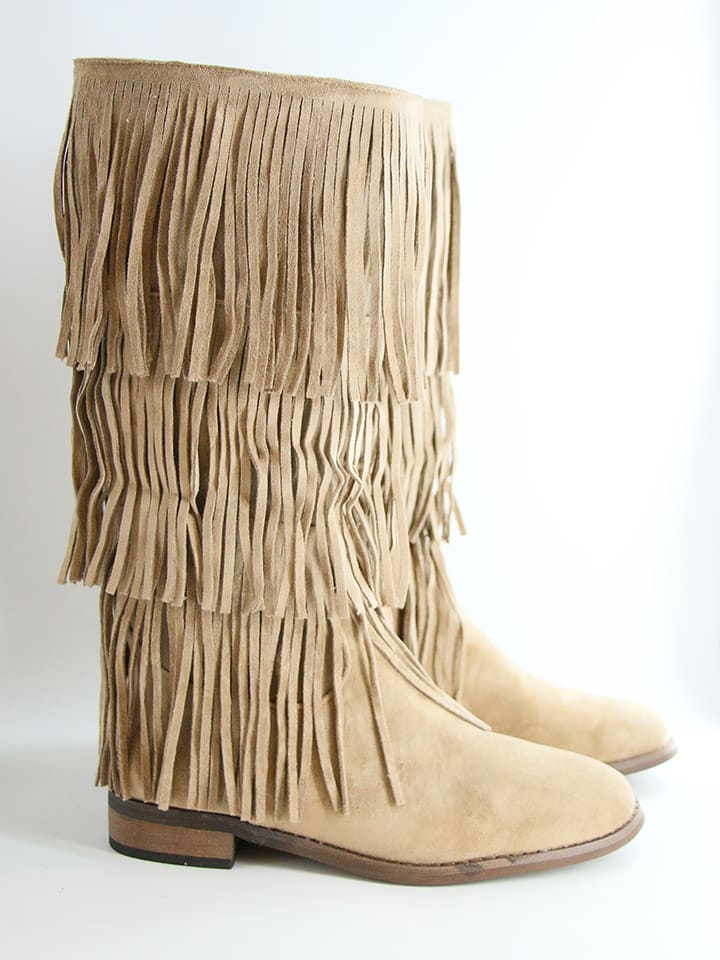 Bellucci Kozaki w kolorze beżowym rozmiar: 36