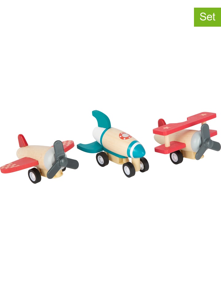 small foot Samoloty z funkcją naciągania (3 szt.) - 12 m+ rozmiar: onesize