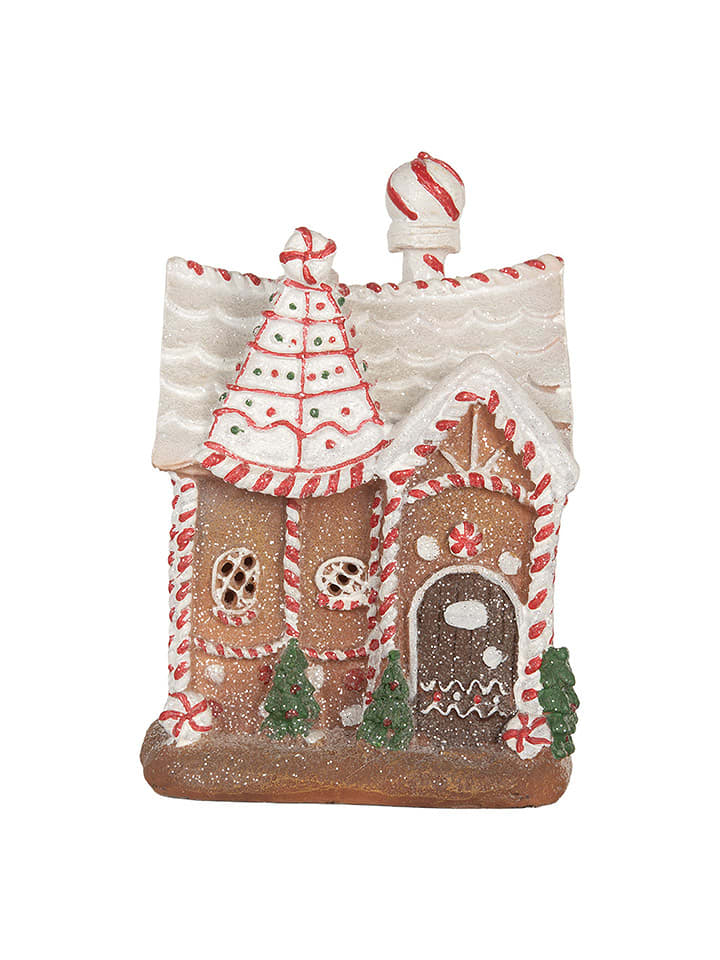 Clayre & Eef Dekoracyjny domek LED ze wzorem - 16 x 23 x 12 cm rozmiar: onesize