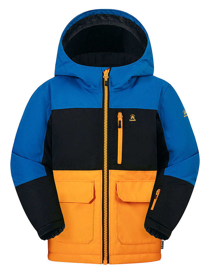 Kamik Kurtka zimowa "Koda" w kolorze niebiesko-pomarańczowym rozmiar: 128