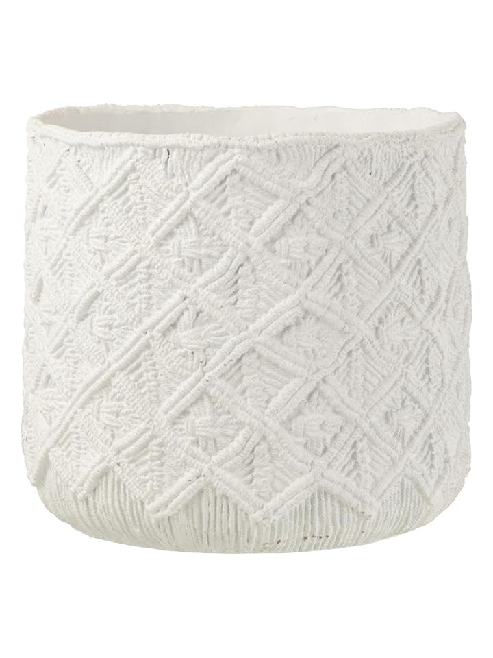 J Line Osłonka w kolorze białym na doniczkę - wys. 28,5 x Ø 33 cm rozmiar: onesize