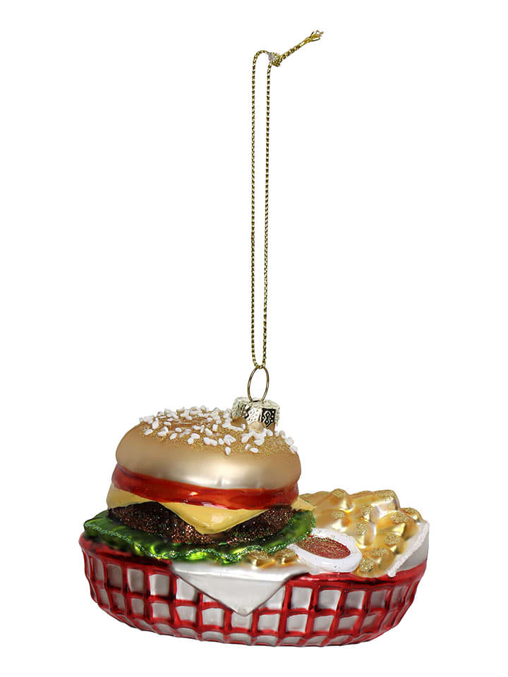 Kersten Ozdoba choinkowa "Hamburger Fries" ze wzorem - szer. 10 cm rozmiar: onesize