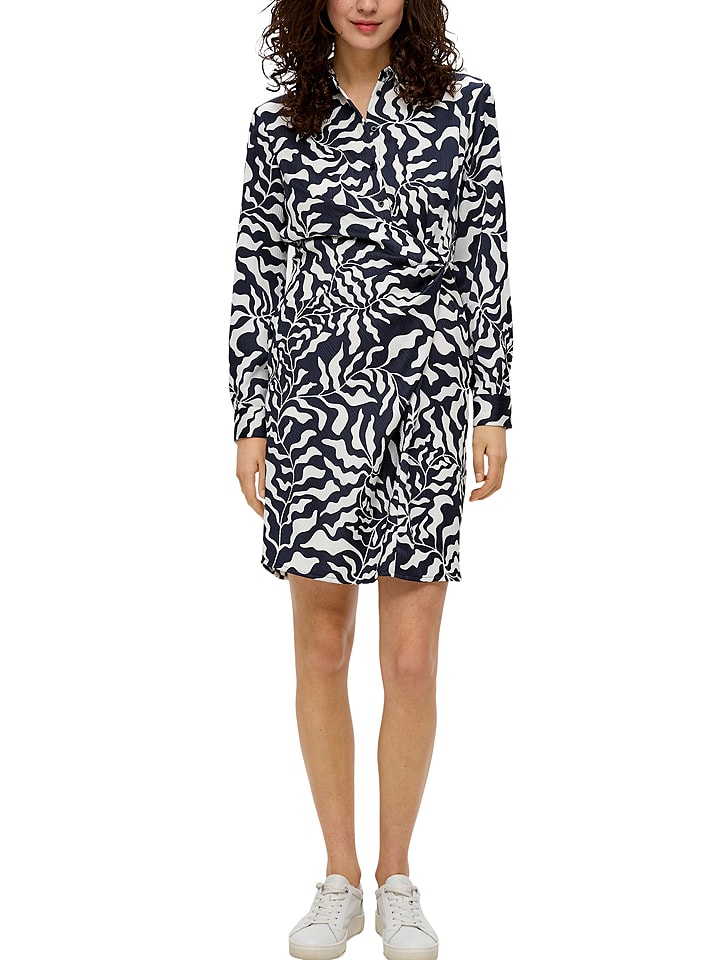 S.OLIVER RED LABEL Sukienka w kolorze granatowo-białym rozmiar: 40