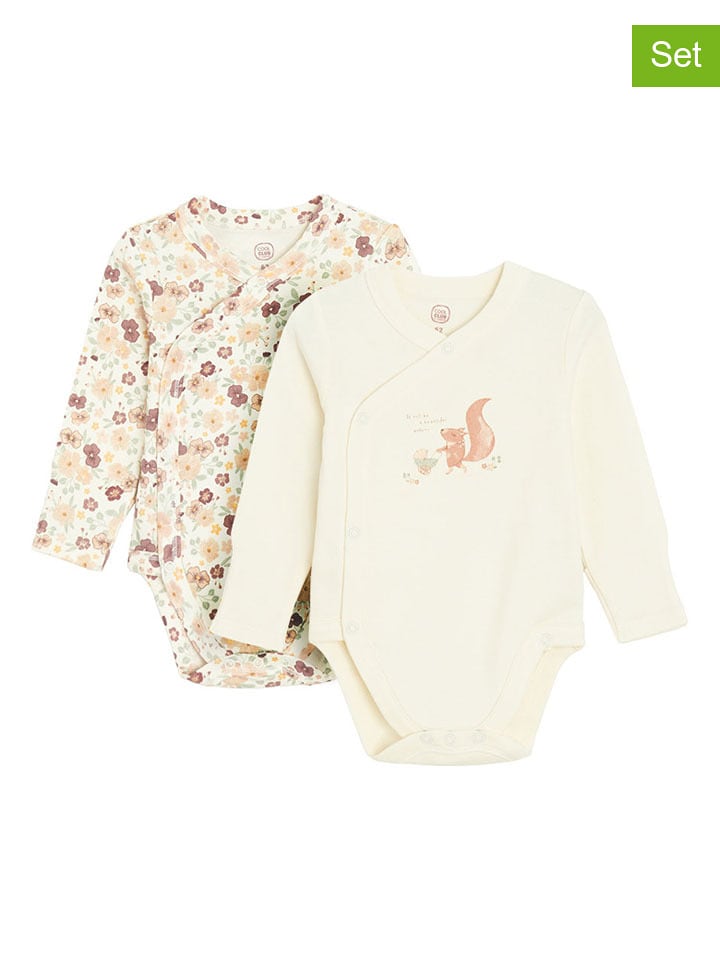 COOL CLUB Body (2 szt.) w kolorze kremowym rozmiar: 68