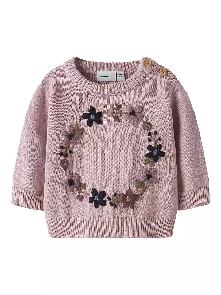 name it Sweter "Opair" w kolorze szaroróżowym rozmiar: 68