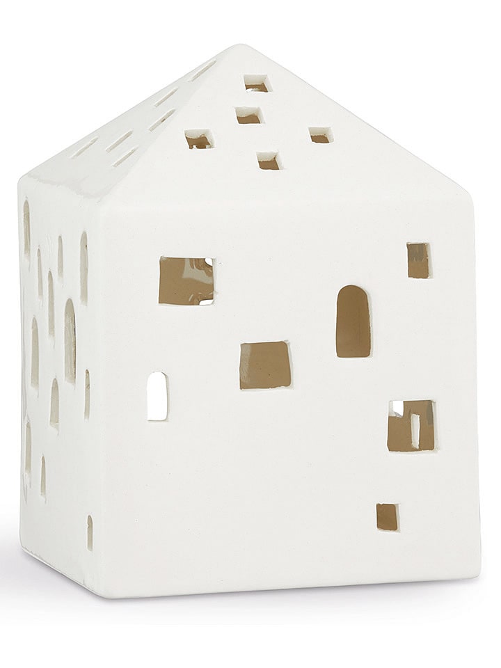 Kähler Świecznik "Urbania Iyshus" w kolorze białym - 9 x 12,5 x 9 cm rozmiar: onesize