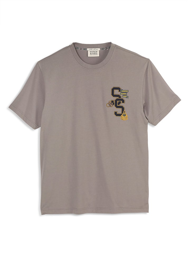 Scotch & Soda Koszulka w kolorze szarym rozmiar: S