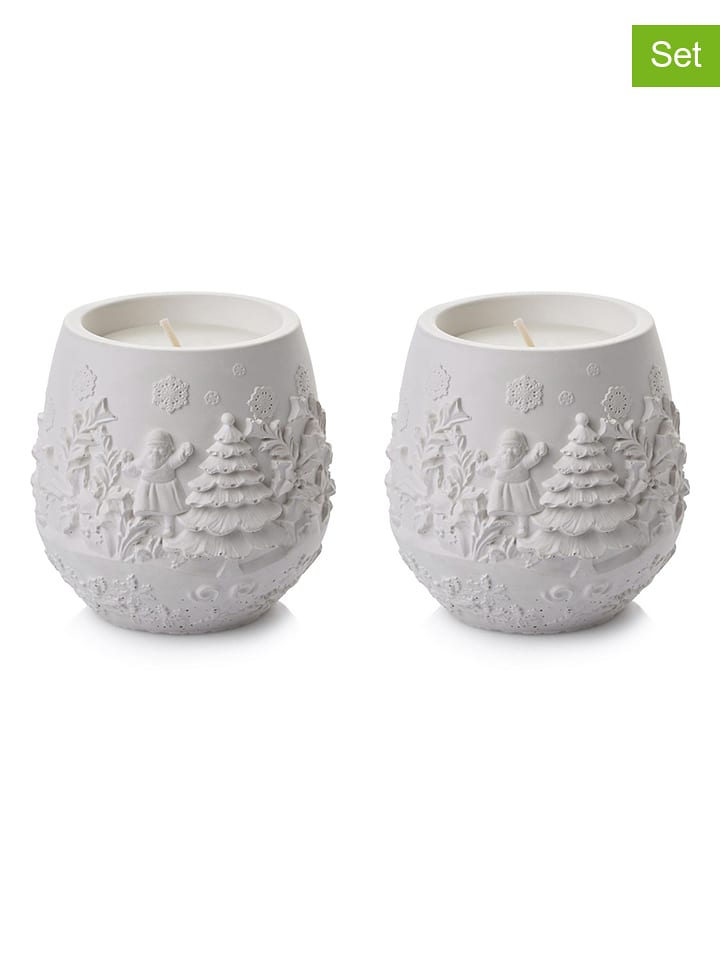 Lucky Bees Świece (2 szt.) w kolorze białym - 2x 300 g rozmiar: onesize