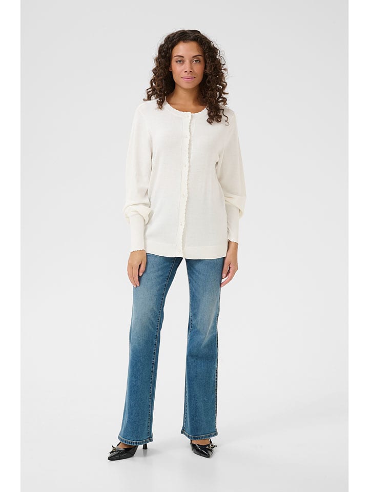 CULTURE Kardigan w kolorze kremowym rozmiar: L