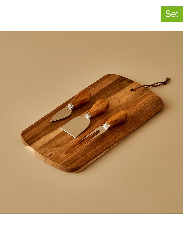 BELLA MAISON 4-częściowy zestaw w kolorze brązowym do sera rozmiar: onesize