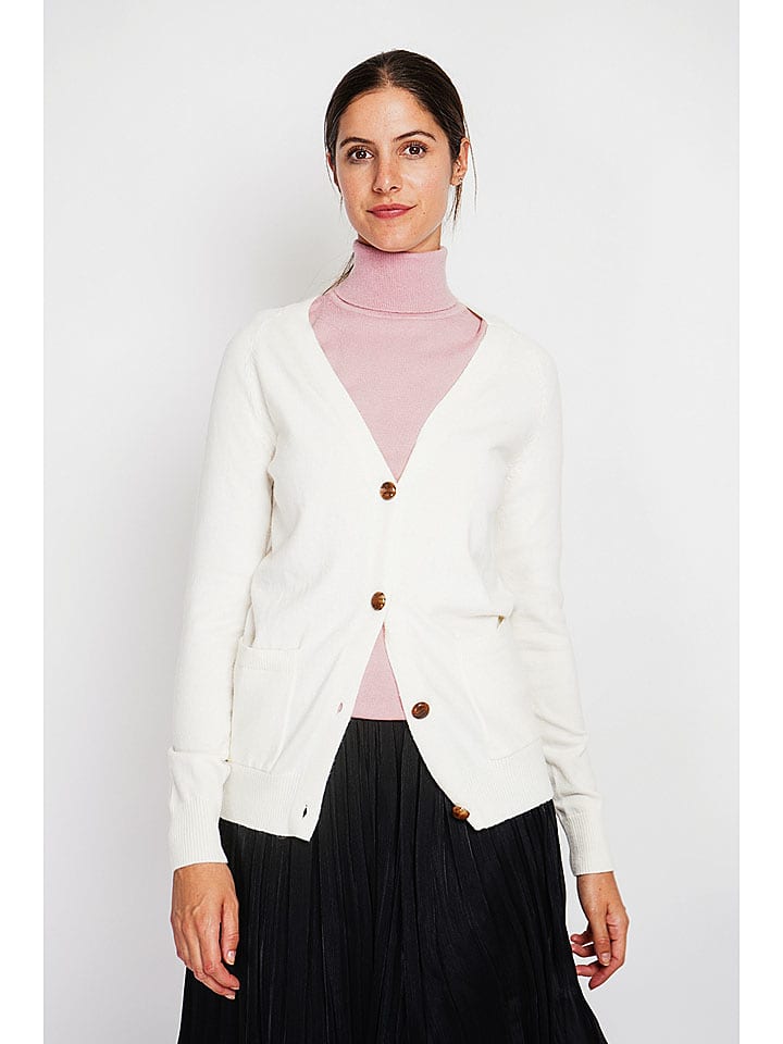 ASSUILI Kardigan w kolorze białym rozmiar: 40