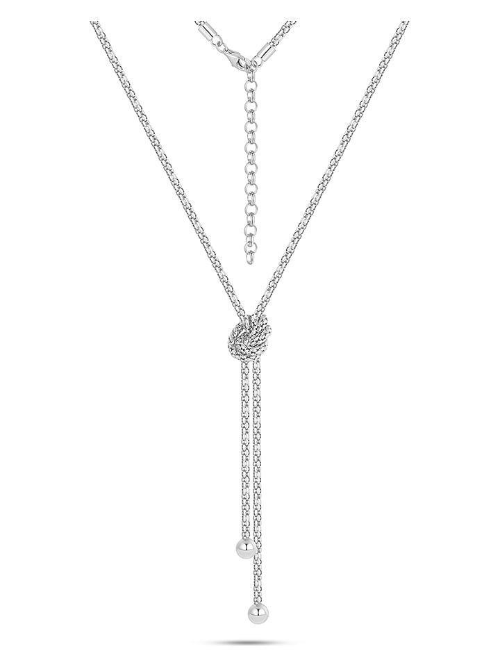 DI GIORGIO Srebrny naszyjnik z elementem ozdobnym - dł. 40 cm rozmiar: onesize