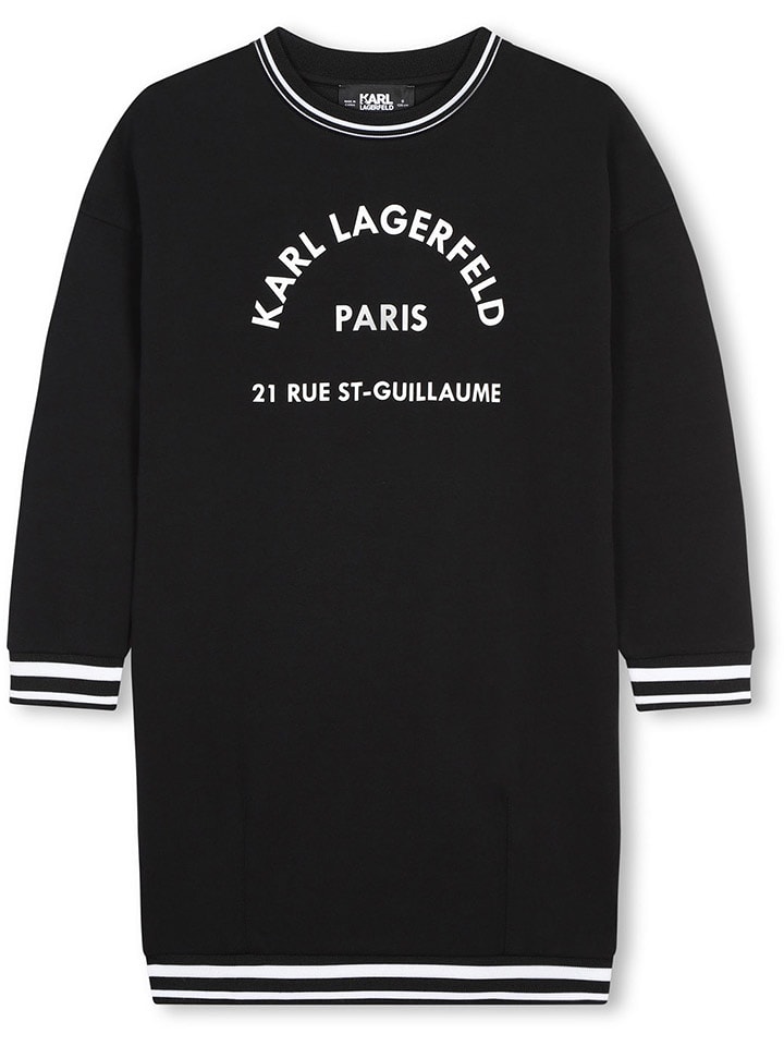 Karl Lagerfeld Kids Sukienka dresowa w kolorze czarnym rozmiar: 176