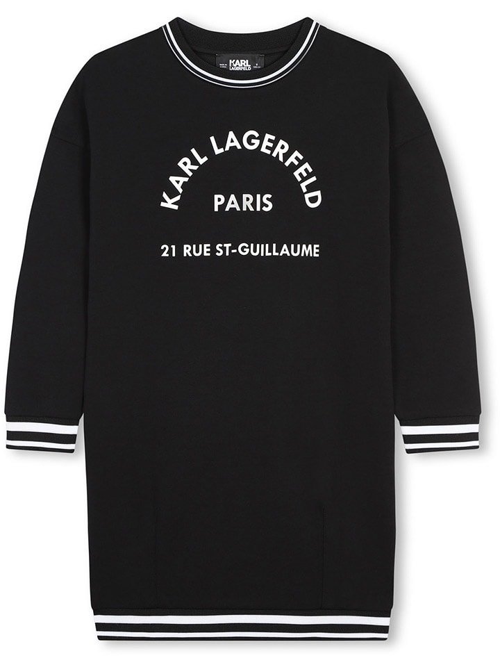 Karl Lagerfeld Kids Sukienka dresowa w kolorze czarnym rozmiar: 176