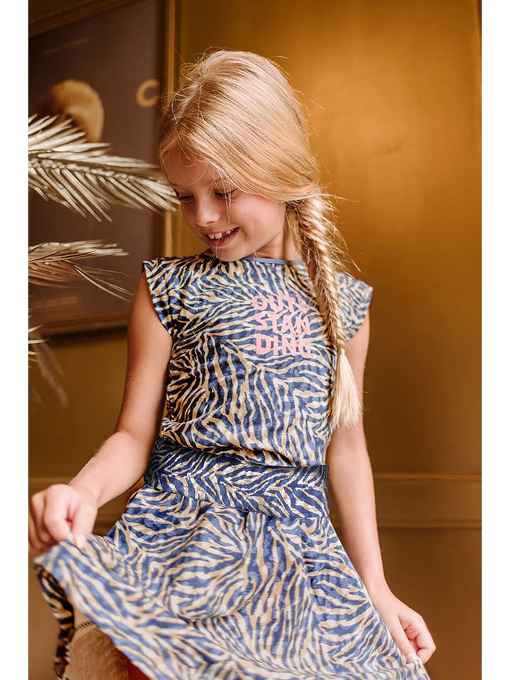 B.Nosy Sukienka w kolorze granatowo-beżowym rozmiar: 116