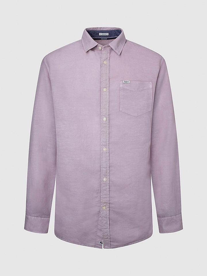 Pepe Jeans Koszula - Regular fit - w kolorze fioletowym rozmiar: L