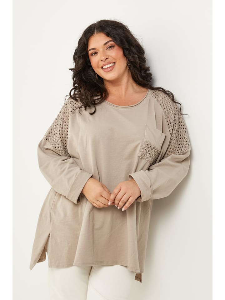 Curvy Lady Koszulka w kolorze beżowym rozmiar: 40/42