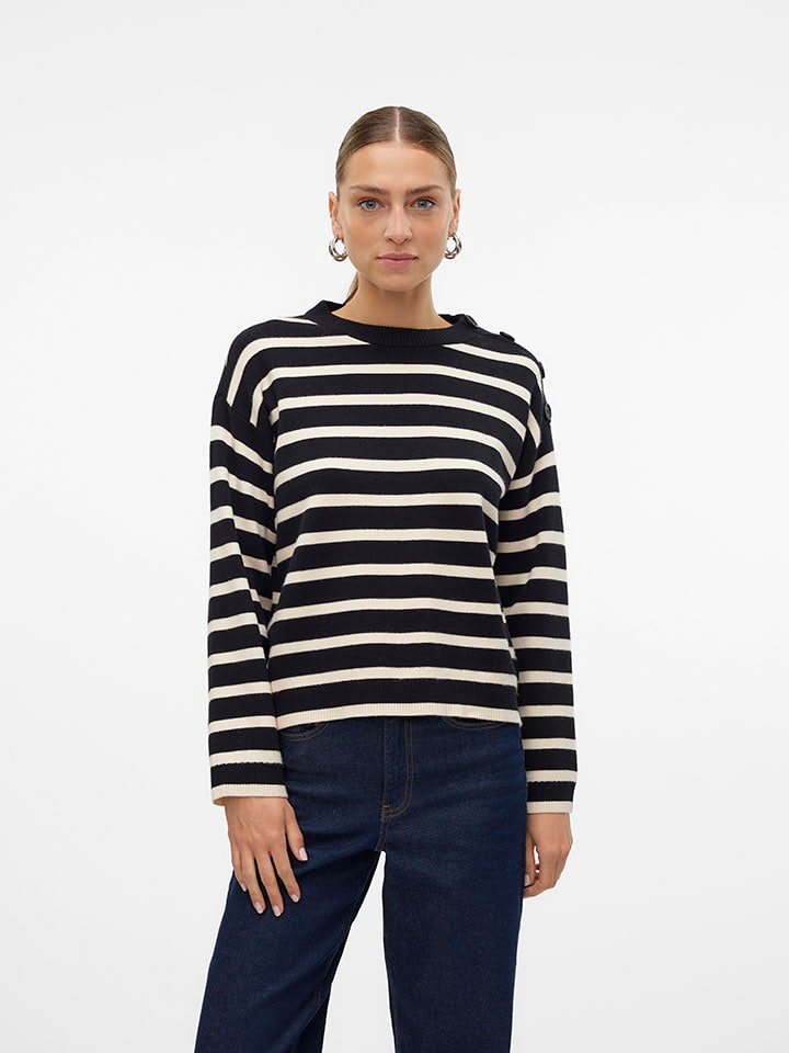 Vero Moda Sweter w kolorze biało-czarnym rozmiar: M