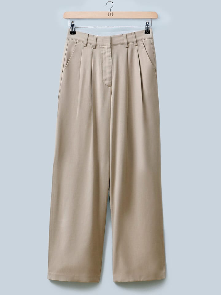 LeGer Spodnie "Elin" w kolorze beżowym rozmiar: 34