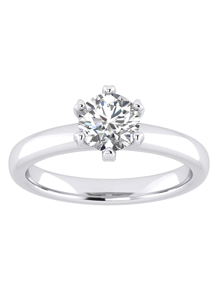 Diamonds lab grown Złoty pierścionek z diamentami rozmiar: 54