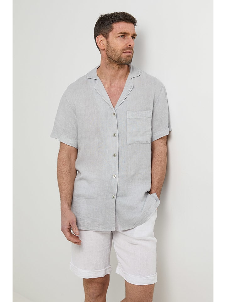 Rodier Lin Lniana koszula w kolorze jasnoszarym rozmiar: XL/XXL