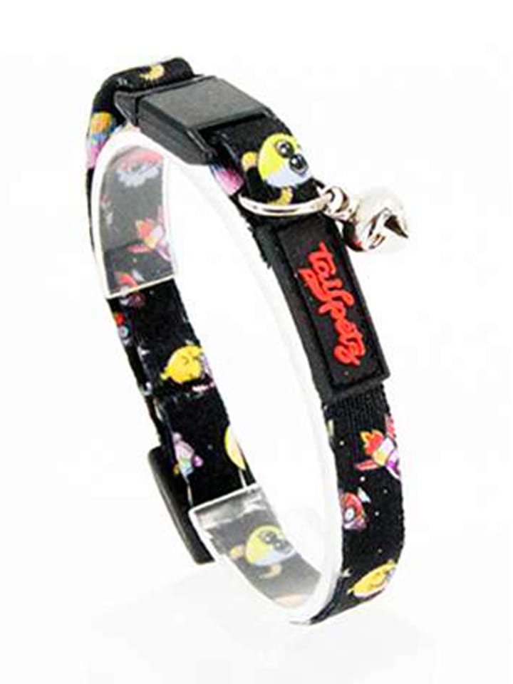 Paws&Whiskers Obroża w kolorze czarnym ze wzorem dla kota rozmiar: 22-30 cm