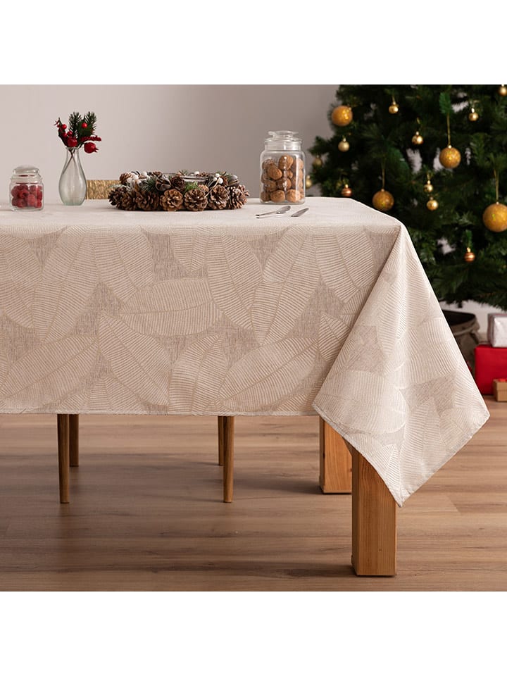 Mint Rugs Obrus "Christmas Gabrielle" w kolorze beżowym rozmiar: 155x300 cm