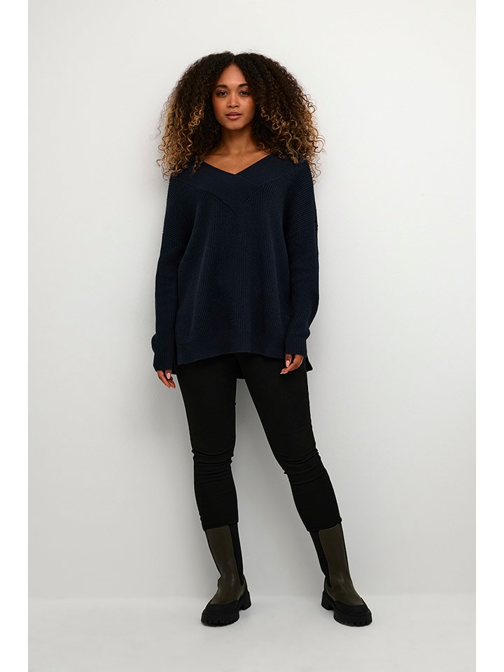 CULTURE Sweter w kolorze granatowym rozmiar: XL