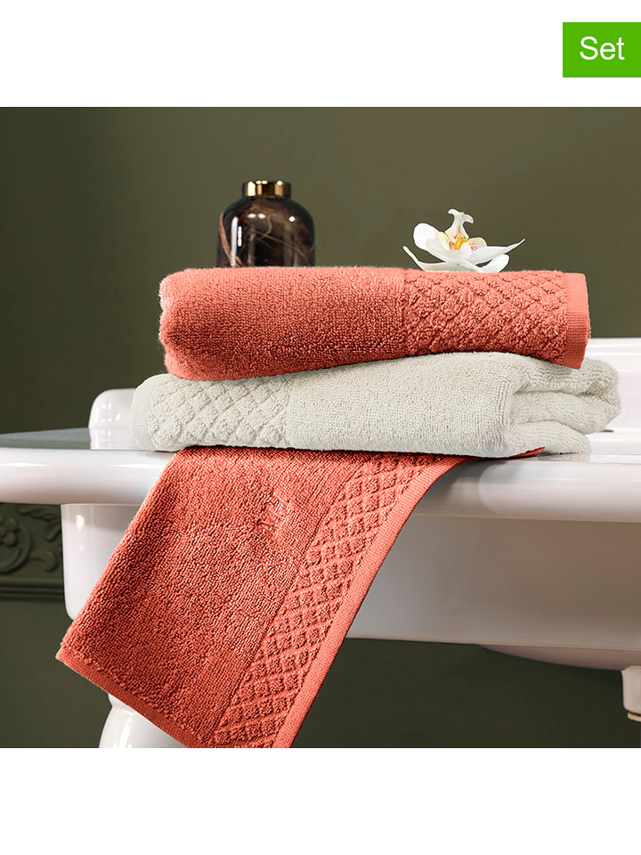 maison héritage PARIS Ręczniki (4 szt.) w kolorze beżowym dla gości rozmiar: 30x30 cm