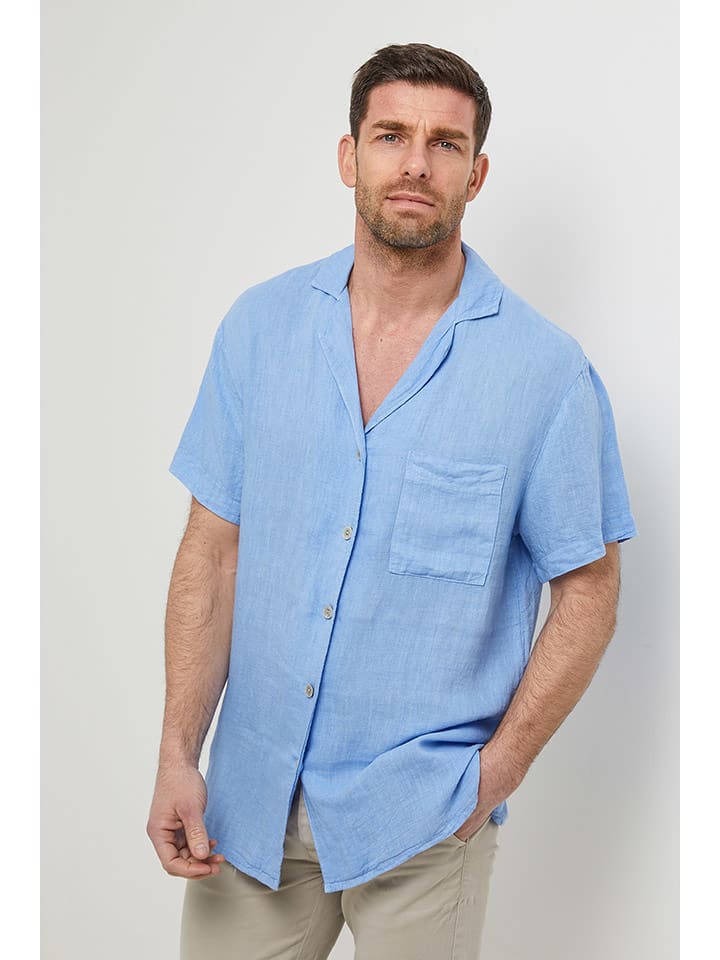 Rodier Lin Lniana koszula w kolorze błękitnym rozmiar: M/L