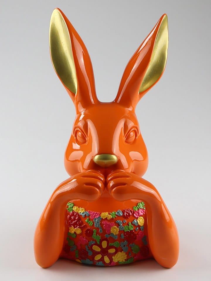 AM Design Figurka dekoracyjna w kolorze pomarańczowym - 14 x 23 x 13 cm rozmiar: onesize