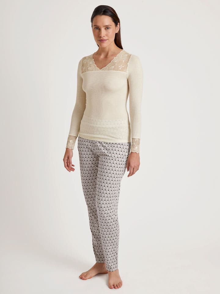 Calida Wełniana koszulka w kolorze beżowym rozmiar: L