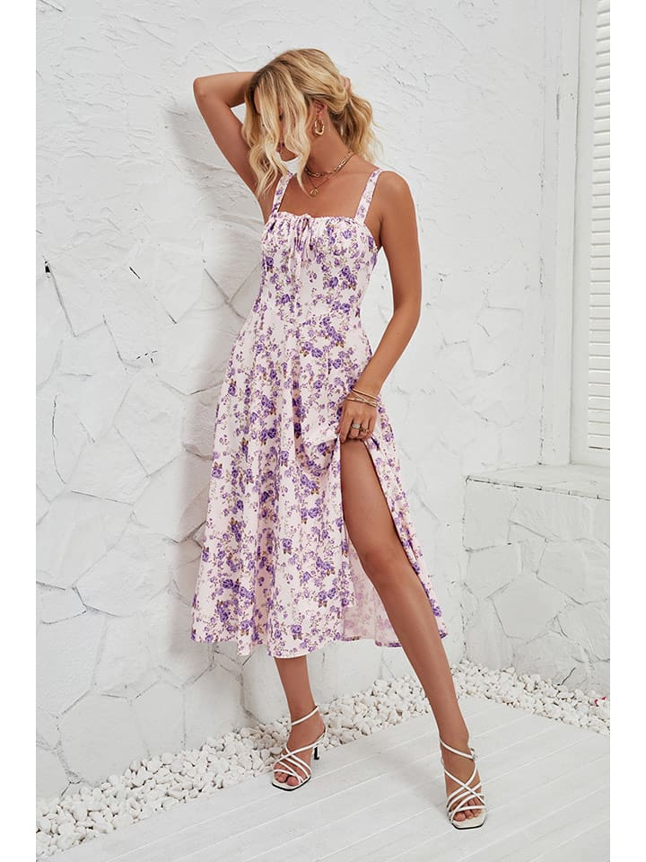 Tazga Sukienka w kolorze biało-fioletowym rozmiar: 42