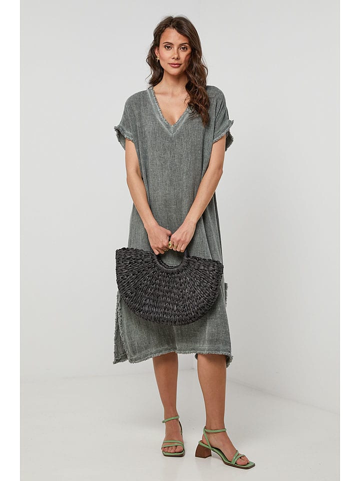 Lin Passion Sukienka w kolorze khaki rozmiar: 34/36