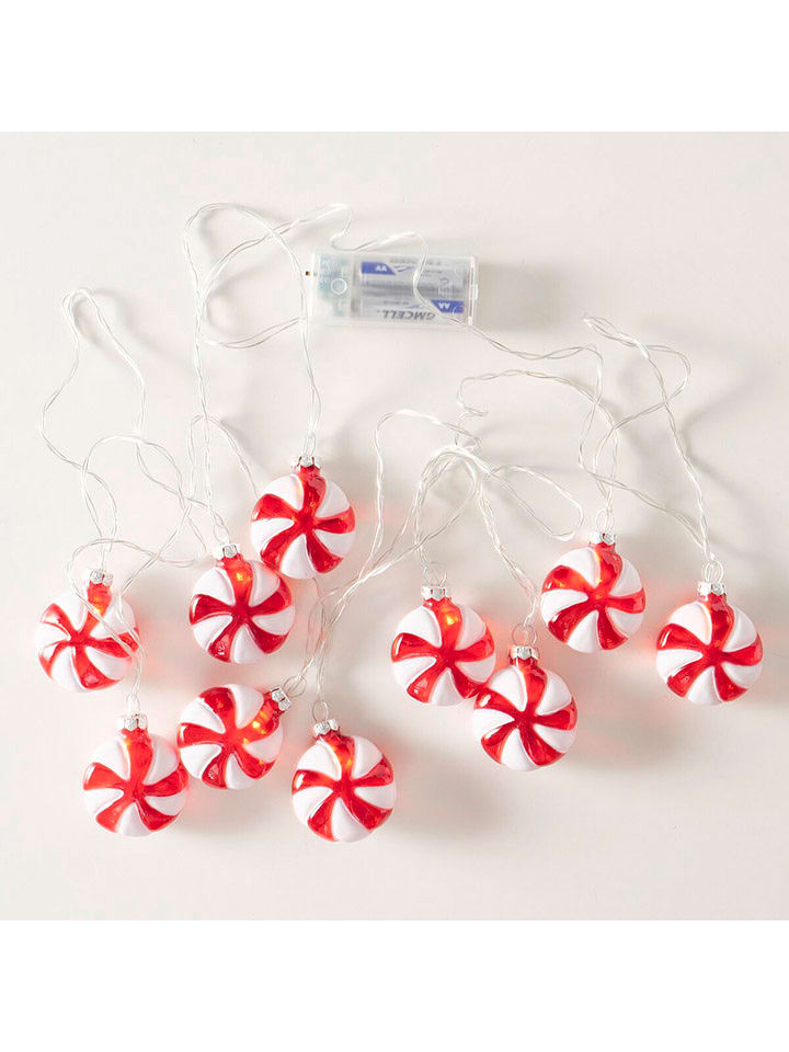 Boltze Łańcuch świetlny "Bonny" w kolorze czerwono-białym - dł. 330 cm rozmiar: onesize