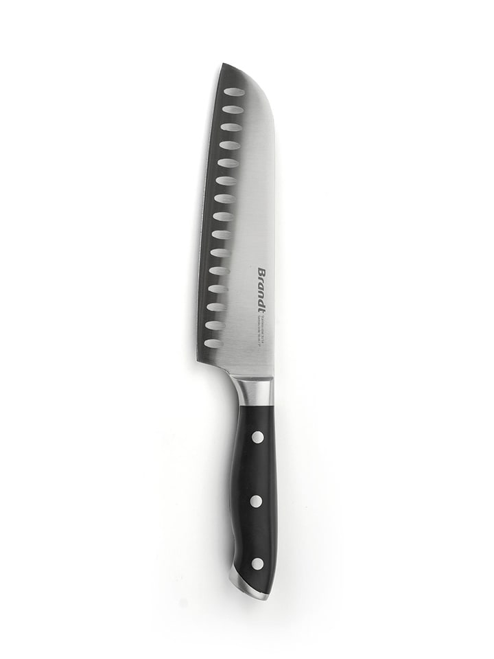 Brandt Nóż santoku w kolorze czarnym - dł. 18 cm rozmiar: onesize