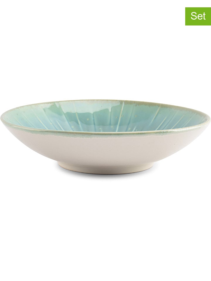 Salt and Pepper Miski (4 szt.) "Eclipse" w kolorze beżowo-turkusowym - wys. 6 x Ø 24,5 cm rozmiar: onesize