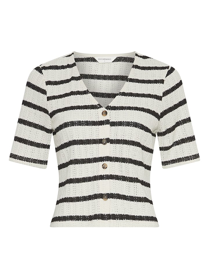 MOSS COPENHAGEN Bluzka w kolorze kremowo-czarnym rozmiar: XL